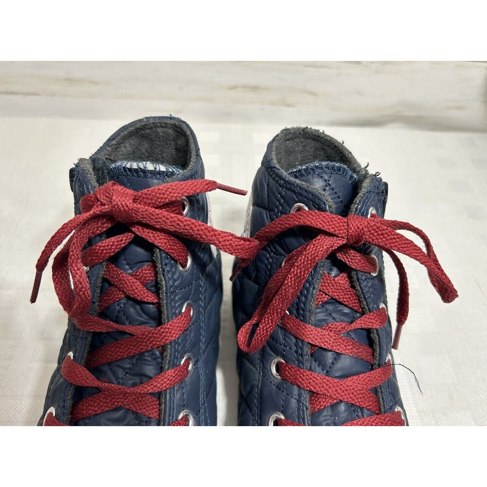 CONVERSE Chuck Taylor SIDE ZIP Blue QUILTED Junior Youth Size 6 Boy Girl Shoe - Picture 11 of 16